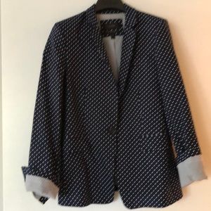 JCrew Regent Blazer navy & white polka dot blazer